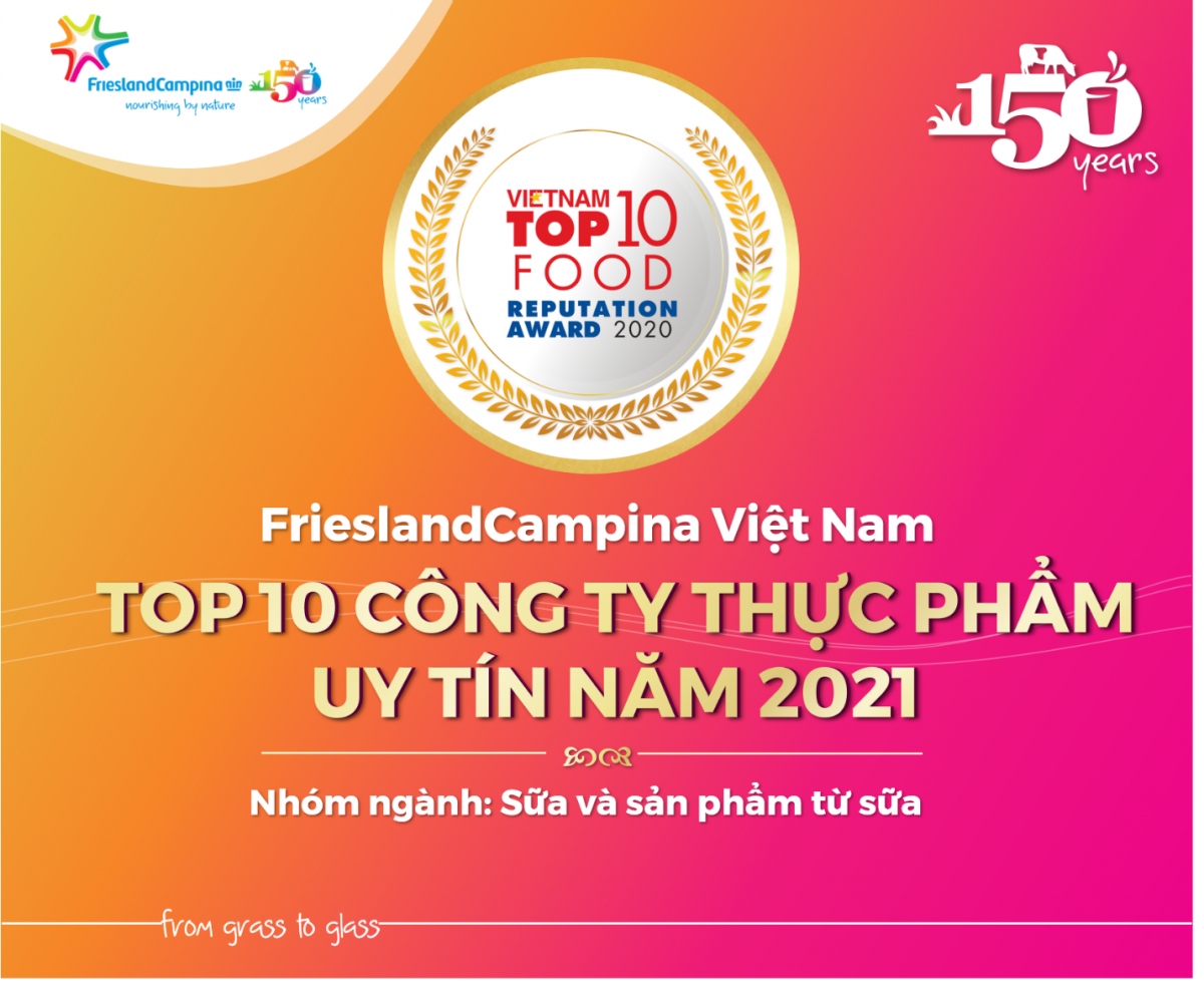 FrieslandCampina Việt Nam tiếp tục được vinh danh tại nhiều giải thưởng uy tín