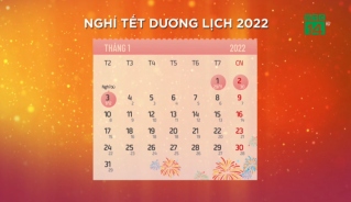 Tết Dương lịch 2022, người lao động được nghỉ 3 ngày