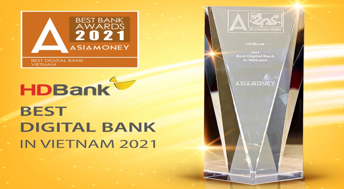 HDBank đạt giải thưởng Ngân hàng Số tốt nhất Việt Nam 2021
