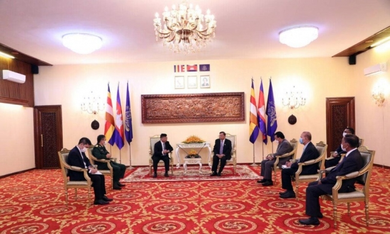Chủ tịch Thượng viện Campuchia tiếp Đại sứ Việt Nam đến chào xã giao