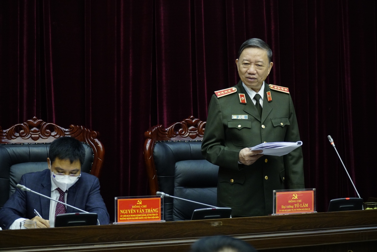Bộ trưởng Tô Lâm đề nghị Điện Biên ngăn chặn ma túy từ biên giới Việt-Lào