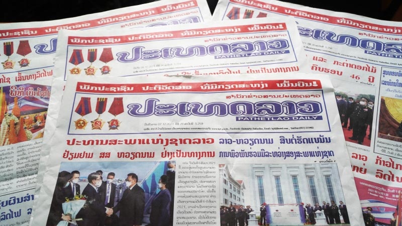Truyền thông Lào đưa tin đậm nét về chuyến thăm Việt Nam của Chủ tịch Quốc hội Lào