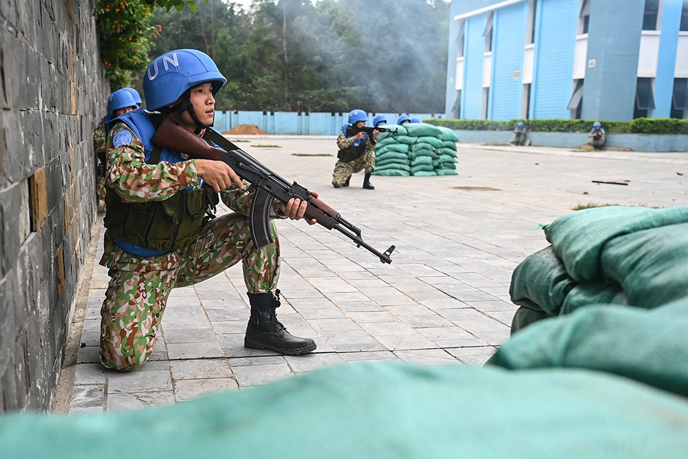 Bộ đội Công binh huấn luyện xử lý tình huống, sẵn sàng tới Phái bộ UNISFA
