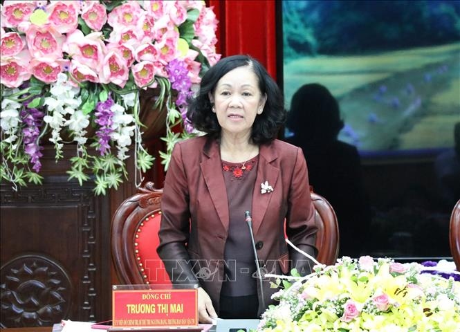 Bà Trương Thị Mai dự hội nghị tổng kết của Đảng ủy Khối các cơ quan Trung ương