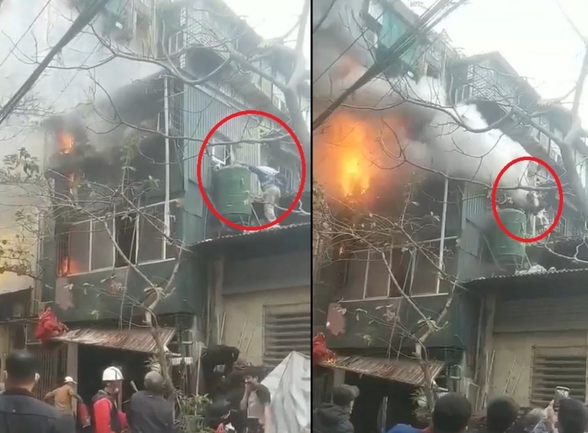 "Người hùng" cứu cháu bé bị mắc kẹt trong ngôi nhà bốc cháy ở Hà Nội