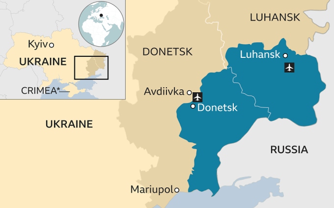 Nga công nhận biên giới của 2 vùng lãnh thổ ly khai ở miền Đông Ukraine