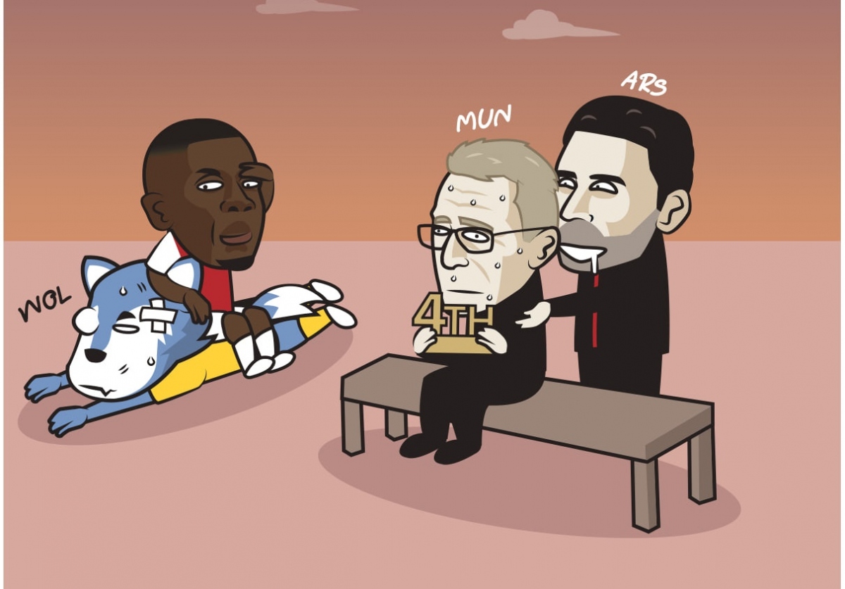 Biếm họa 24h: Arsenal đe dọa vị trí "chú Tư" của MU