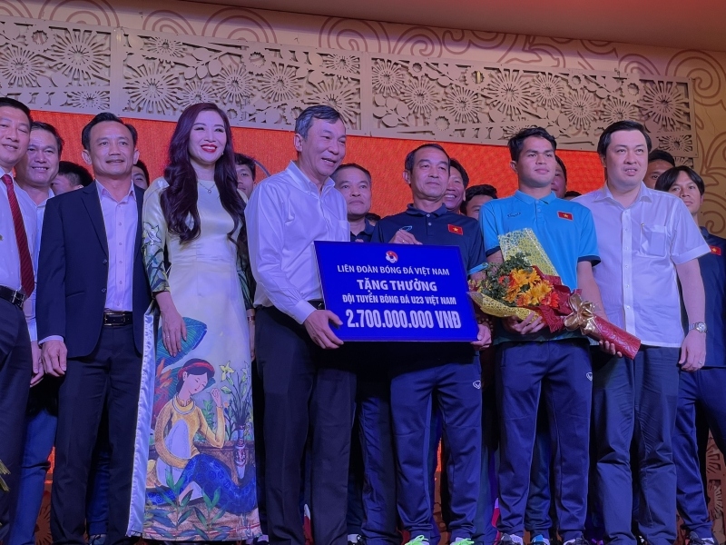 U23 Việt Nam được thưởng 3,8 tỷ đồng
