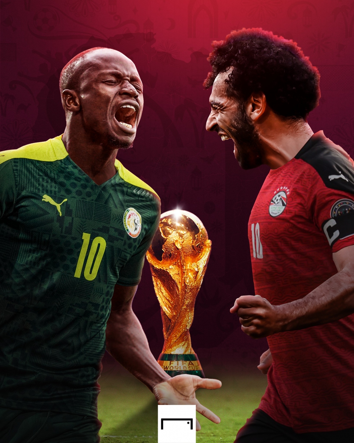 Sadio Mane và Mohamed Salah sẽ tranh vé tham dự World Cup. (Ảnh: Goal)