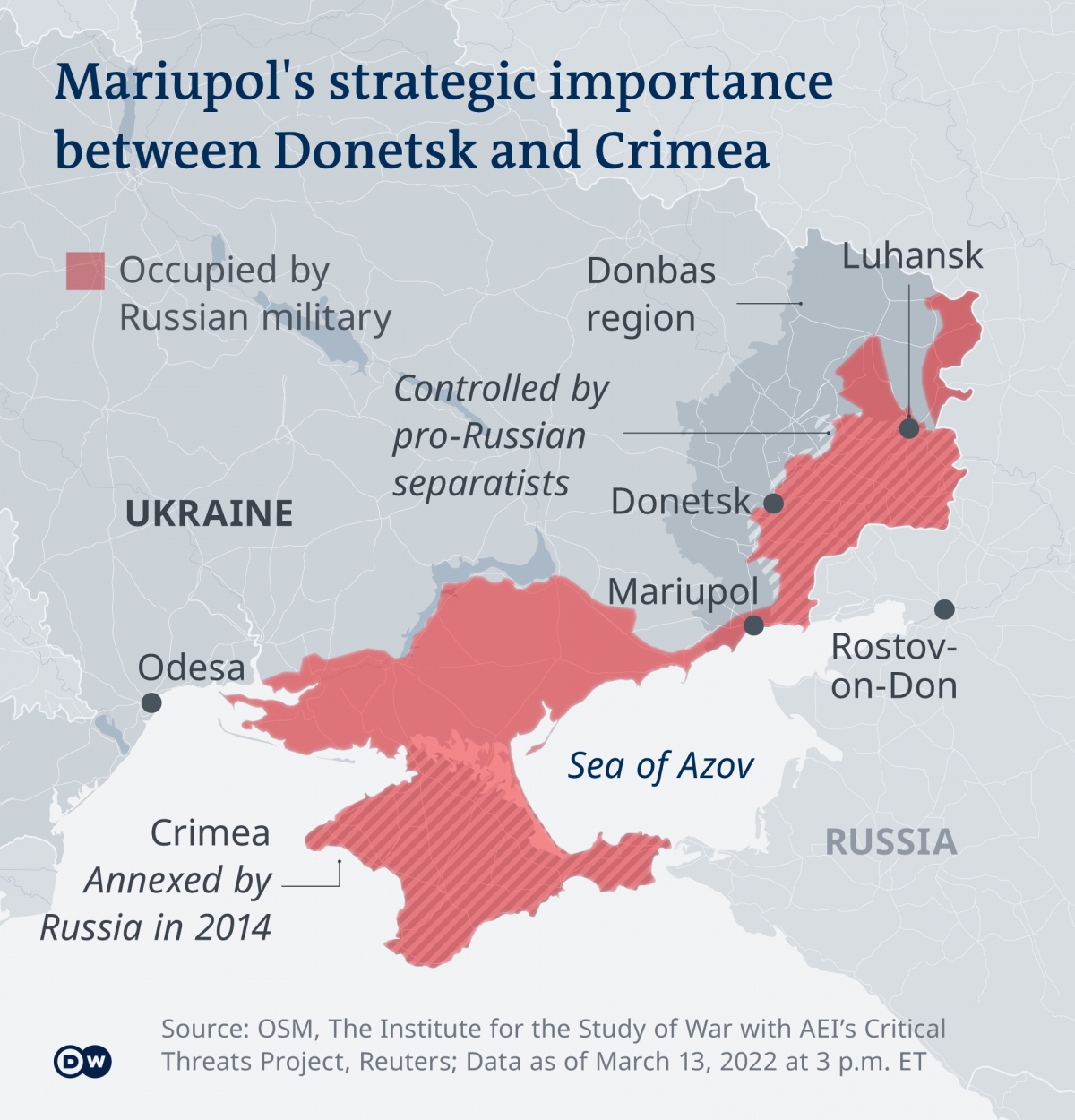 Lý do khiến thành phố Mariupol có vai trò quan trọng trong cuộc chiến ở Ukraine