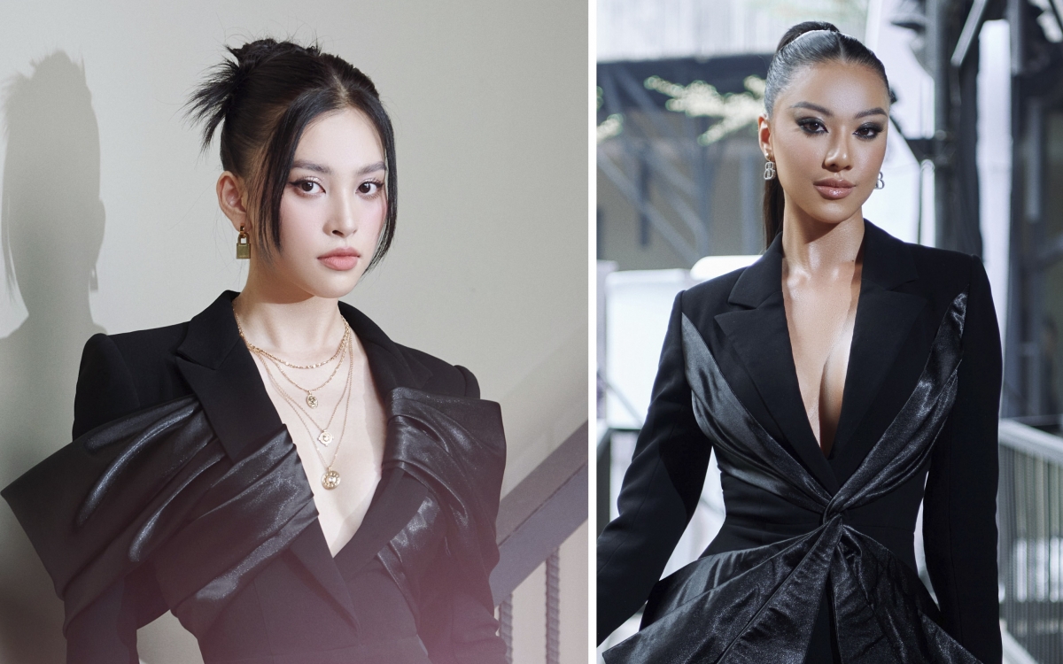 Hoa hậu Tiểu Vy cùng Á hậu Kim Duyên nắm tay nhau thị phạm catwalk