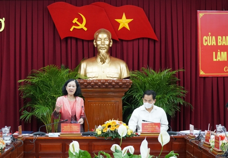 Bà Trương Thị Mai làm việc với Thành ủy Cần Thơ