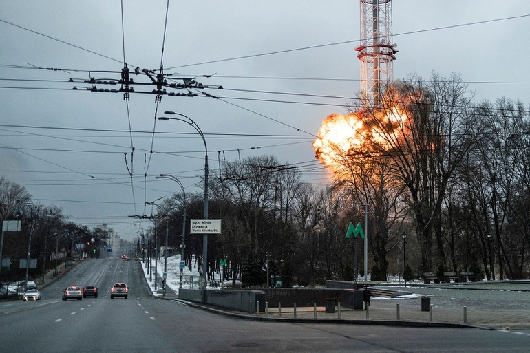Nga xác nhận tấn công tháp truyền hình của Ukraine