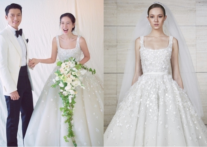 Cận cảnh váy cưới nghìn USD của Son Ye Jin trong hôn lễ với Hyun Bin
