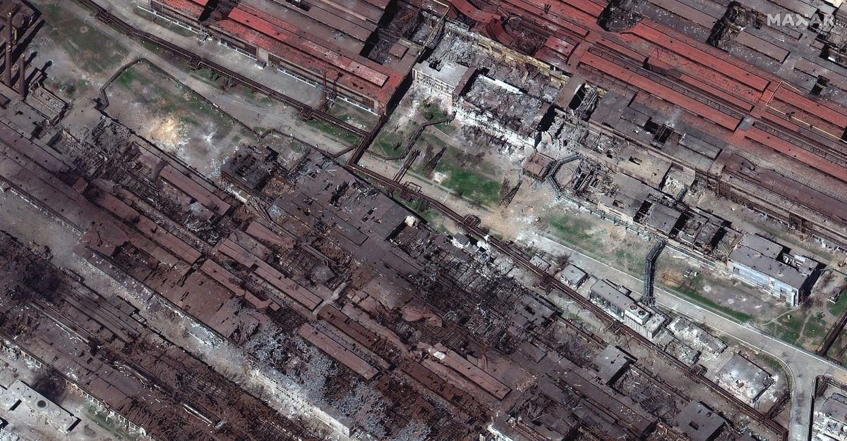 Hình ảnh vệ tinh tiết lộ mức độ thiệt hại của nhà máy thép Azovstal ở Mariupol