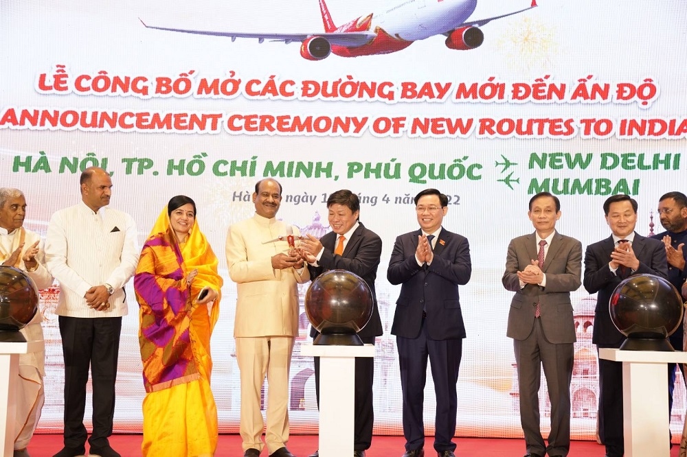 Khai trương các đường bay thẳng giữa Việt Nam - Ấn Độ