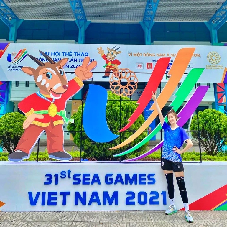 Phương Trinh là vận động viên của tuyển cầu mây Việt Nam tại SEA Games 31 (Ảnh: FBNV).