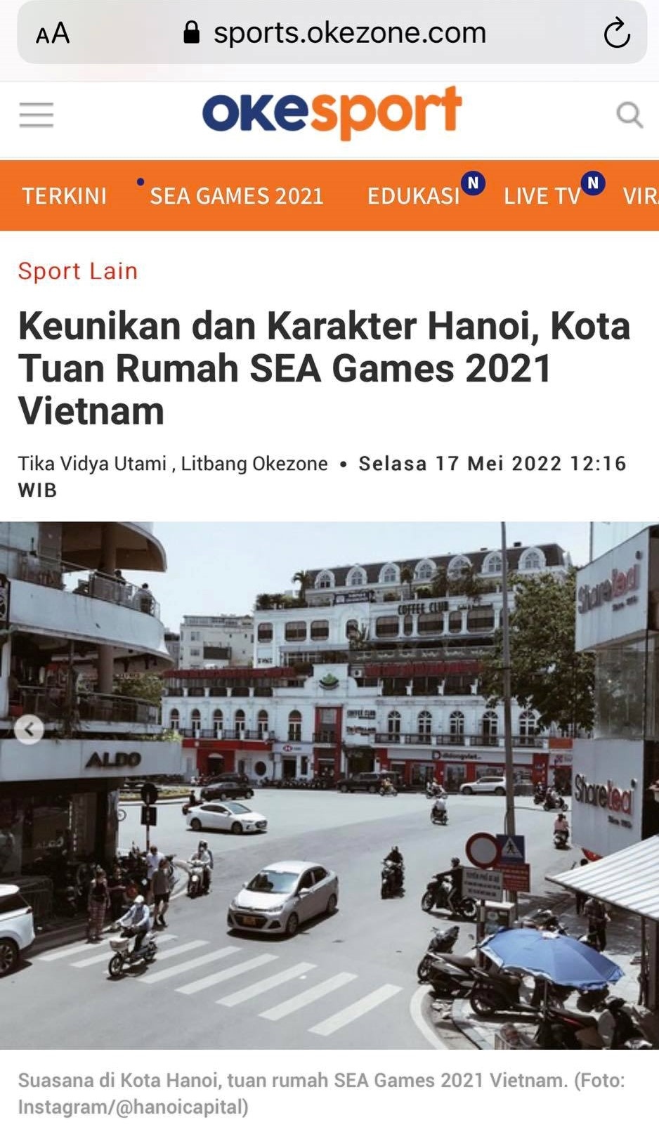 SEA Games 31 và ấn tượng về Hà Nội trong mắt phóng viên Indonesia