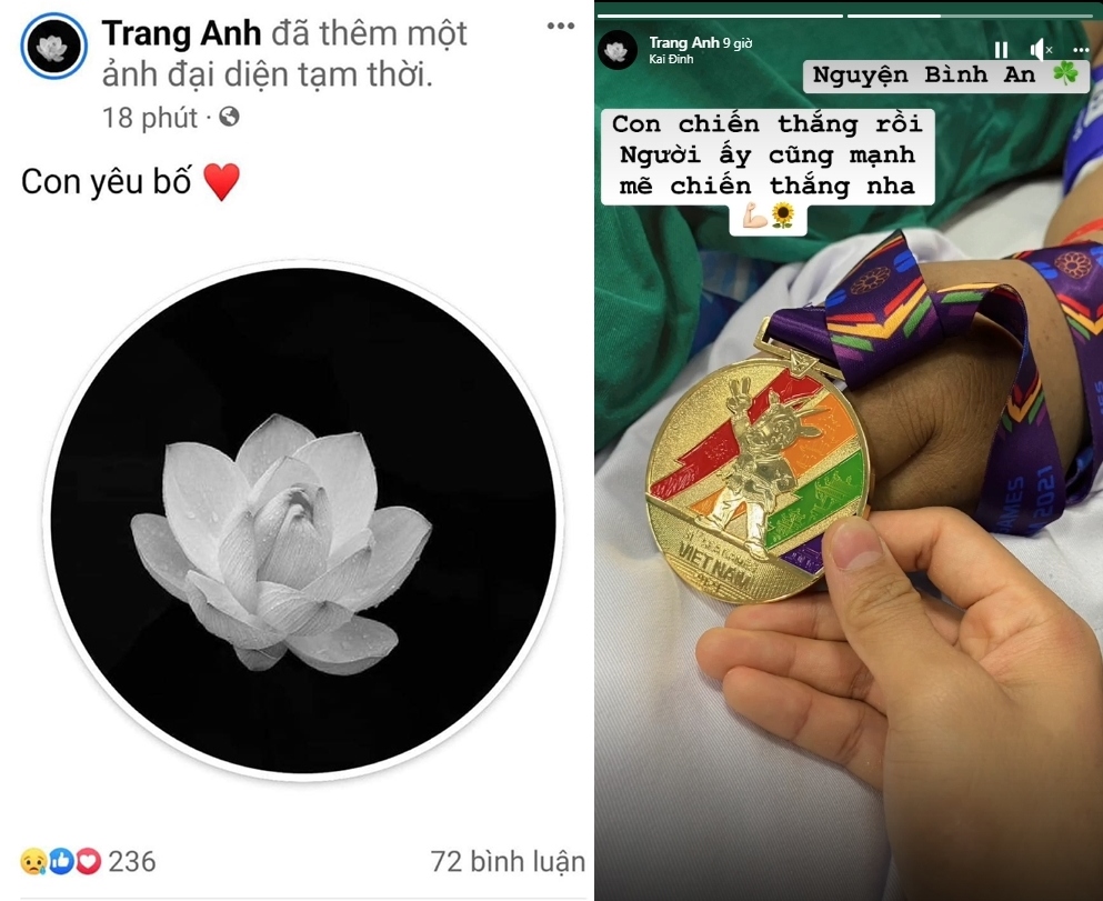 Tô Thị Trang mất bố sau khi giành HCV SEA Games 31. (Ảnh: FBNV)