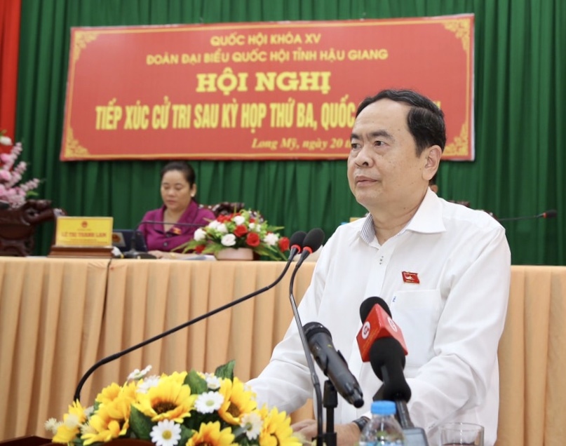 Ông Trần Thanh Mẫn tiếp xúc cử tri tại tỉnh Hậu Giang