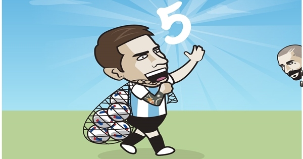 Biếm họa 24h: Benzema kinh ngạc khi Messi ghi 5 bàn thắng trong 1 trận
