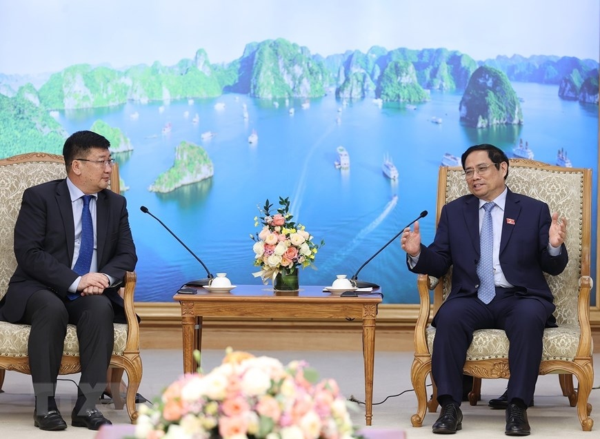 Thủ tướng Chính phủ Phạm Minh Chính tiếp Đại sứ Mông Cổ Jigjee Sereeja