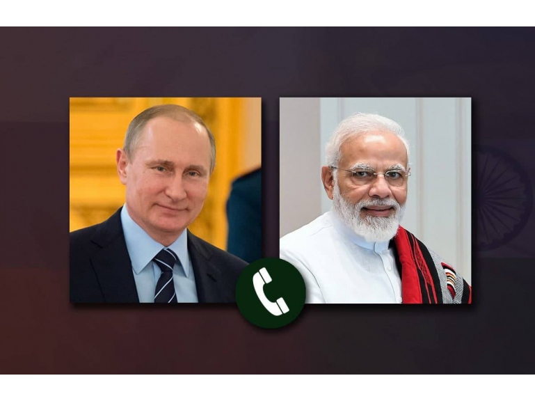 Tổng thống Nga V.Putin điện đàm với Thủ tướng Ấn Độ Narendra Modi