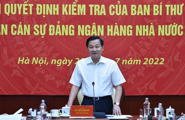 Ban Bí thư Trung ương Đảng kiểm tra Ban Cán sự Đảng Ngân hàng Nhà nước Việt Nam