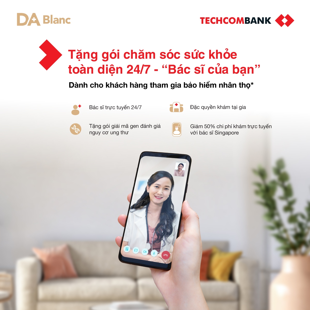 Techcombank hợp tác với Doctor Anywhere cung cấp gói dịch vụ “Bác sĩ của bạn”