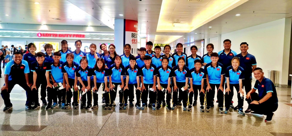 U18 nữ Việt Nam lên đường dự giải U18 Đông Nam Á 2022