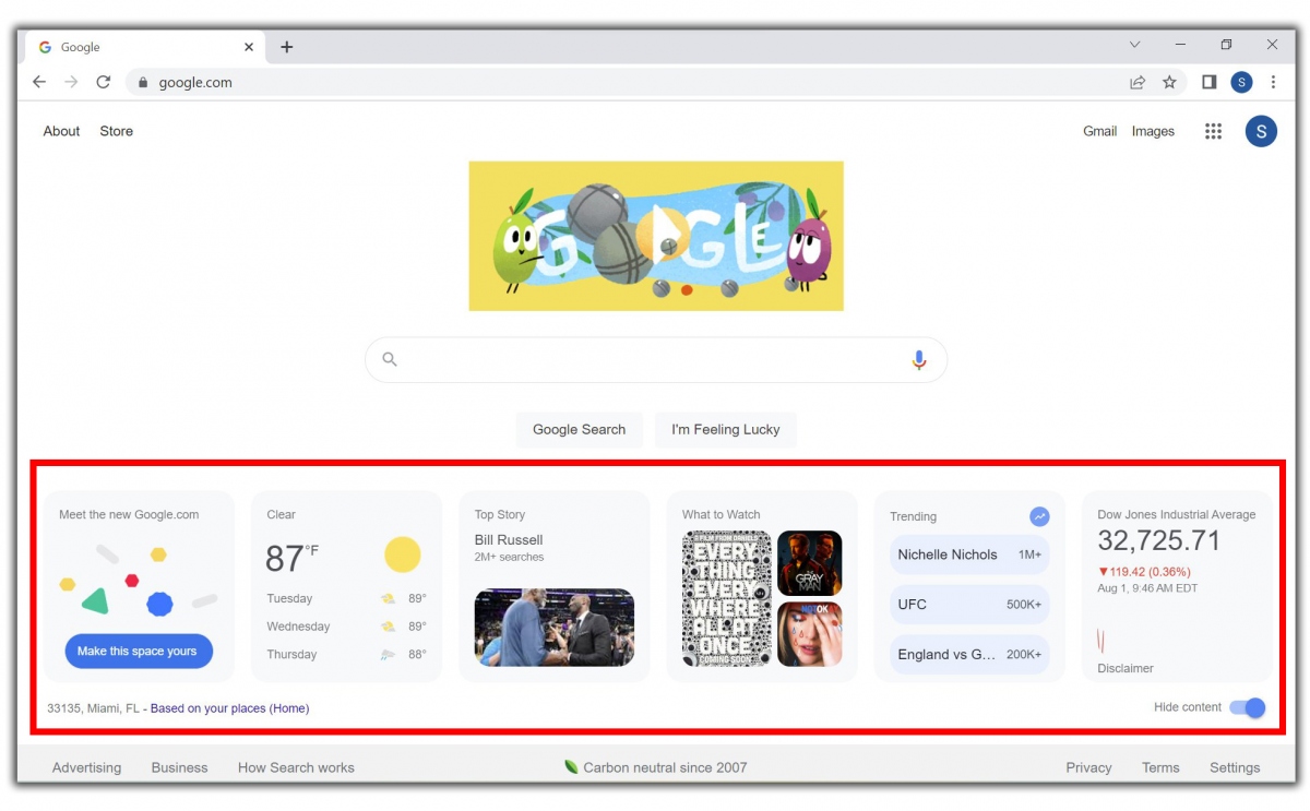 Trang chủ của Google sẽ được thêm các widget để tăng nội dung