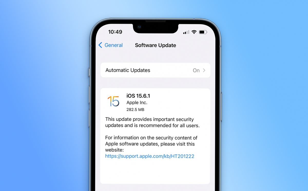 Apple phát hành iOS 15.6.1, sửa các lỗi bảo mật và hiệu năng