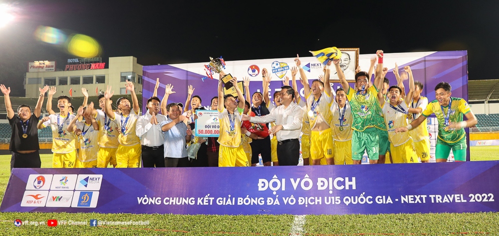 SLNA ''thống trị" các giải trẻ của bóng đá Việt Nam năm 2022