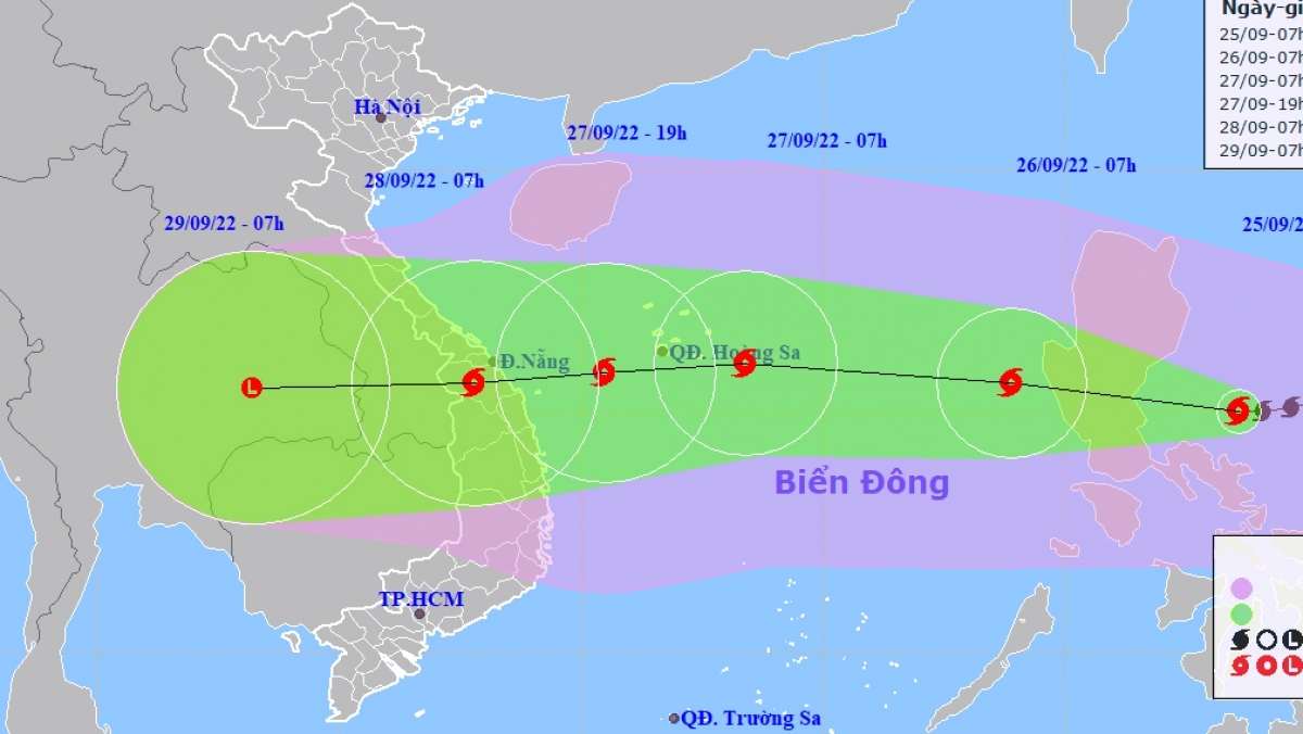 Bão Noru hướng vào Thừa Thiên - Huế đến Bình Định