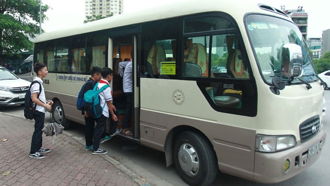 Siết chặt xe hợp đồng đưa đón học sinh trên địa bàn Hà Nội