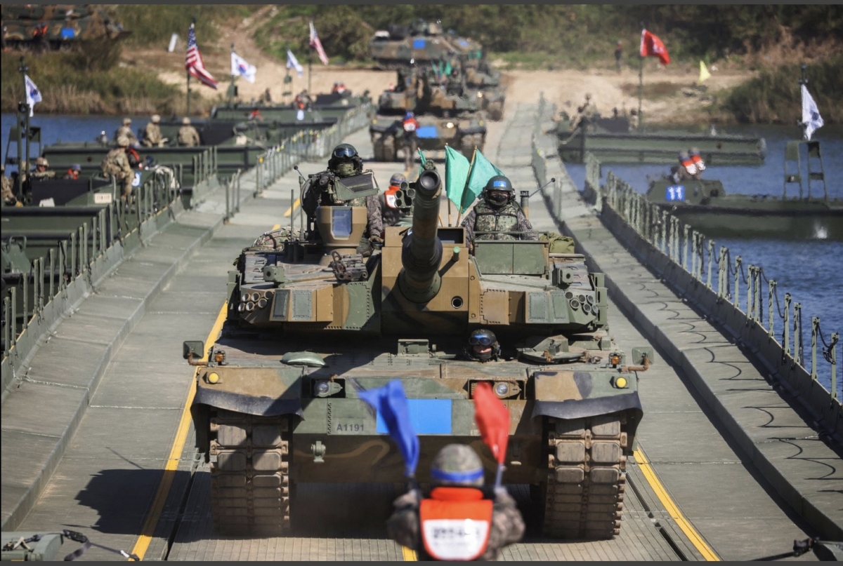 Quân đội Mỹ - Hàn tập trận vượt sông bất chấp cảnh báo của Triều Tiên