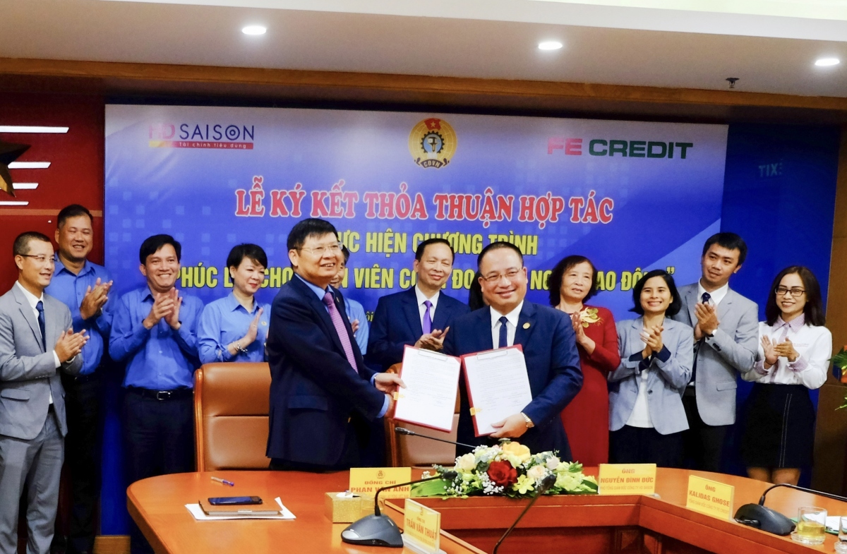 HD SAISON và Tổng Liên đoàn Lao động Việt Nam ký kết triển khai gói vay 20.000 tỷ đồng