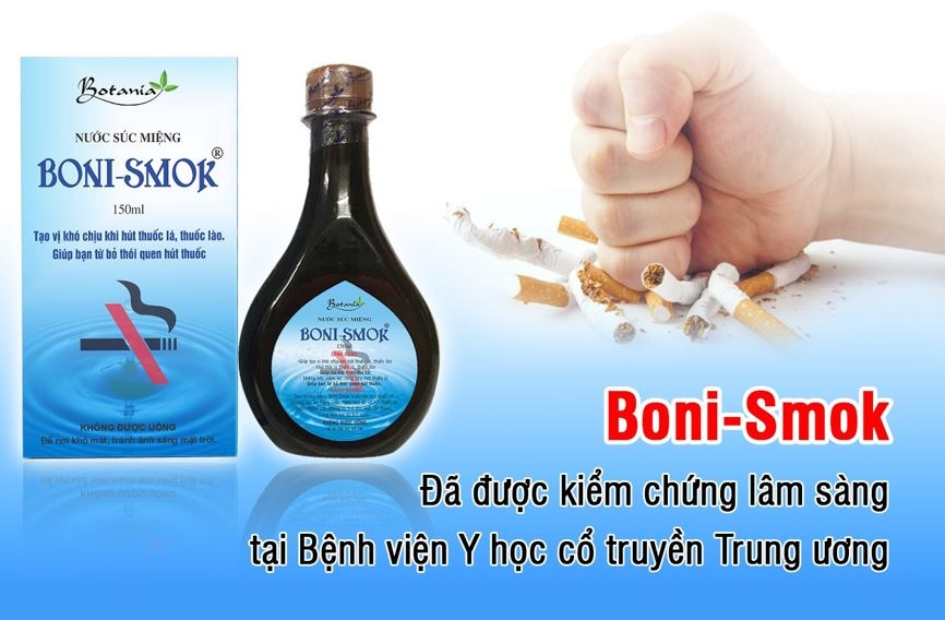 Chỉ với 3 ngày và 2 chai Boni Smok, người nghiện thuốc lá đã bỏ thành công