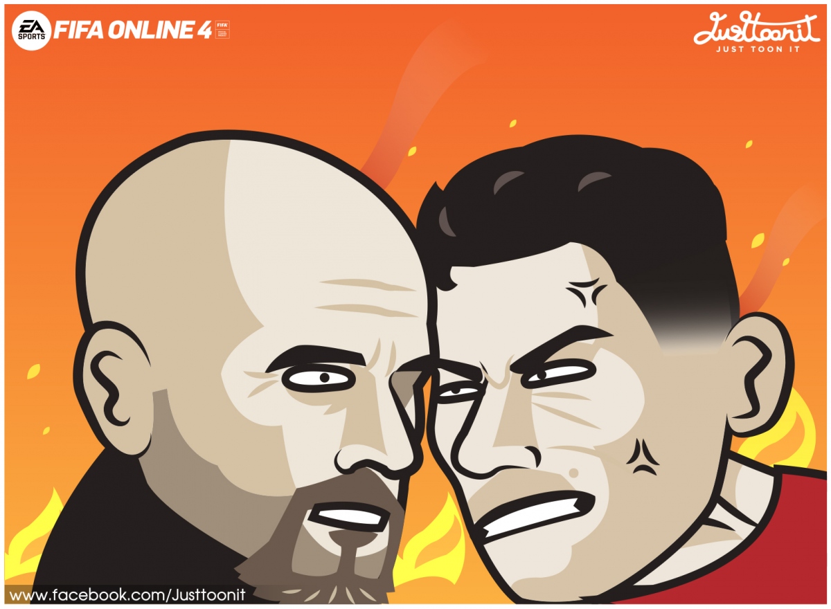 Biếm họa 24h: Ronaldo "đối đầu" với HLV Ten Hag