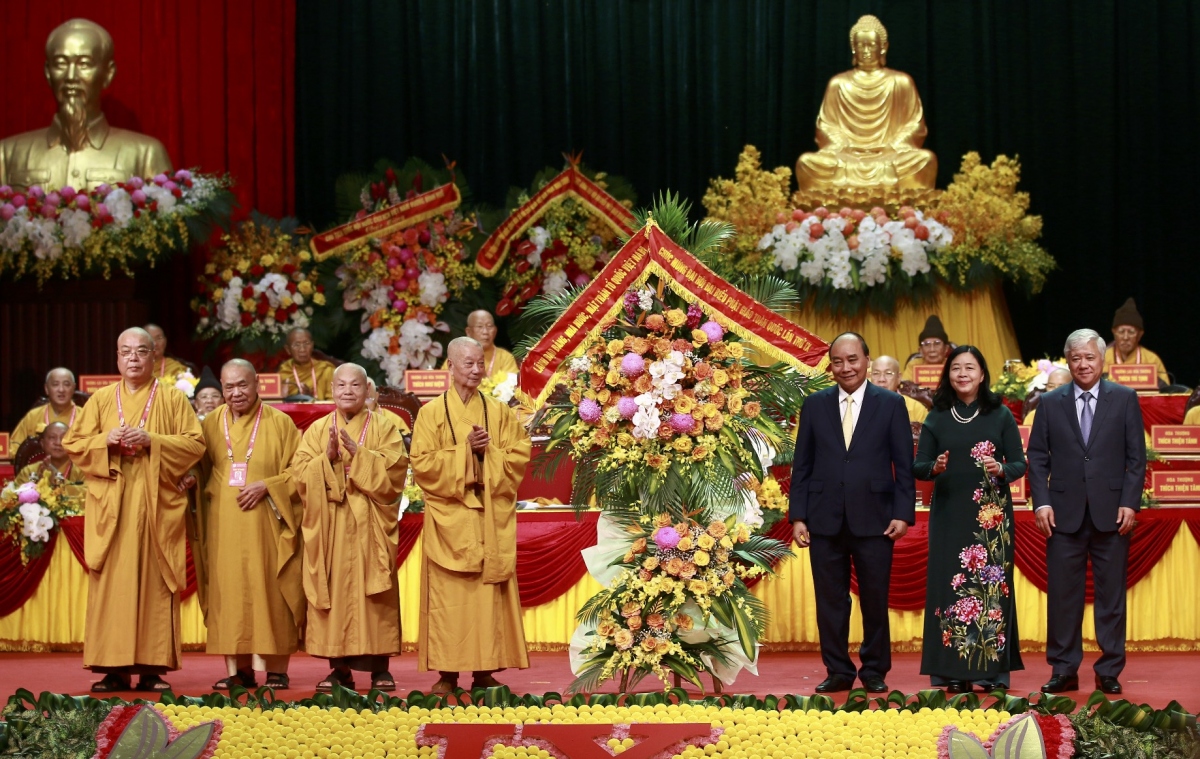 Toàn cảnh khai mạc Đại hội đại biểu Phật giáo toàn quốc lần thứ IX