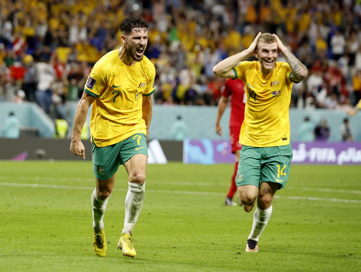 Đánh bại Đan Mạch, Australia thẳng tiến vòng 1/8 World Cup 2022