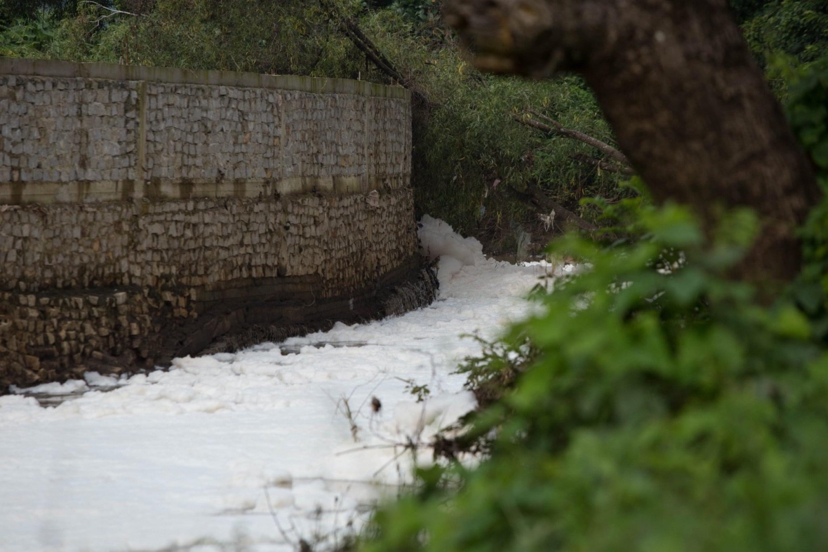 Thông tin thêm về vụ nước sông Dinh ở BR-VT sủi bọt trắng, bốc mùi hôi thối
