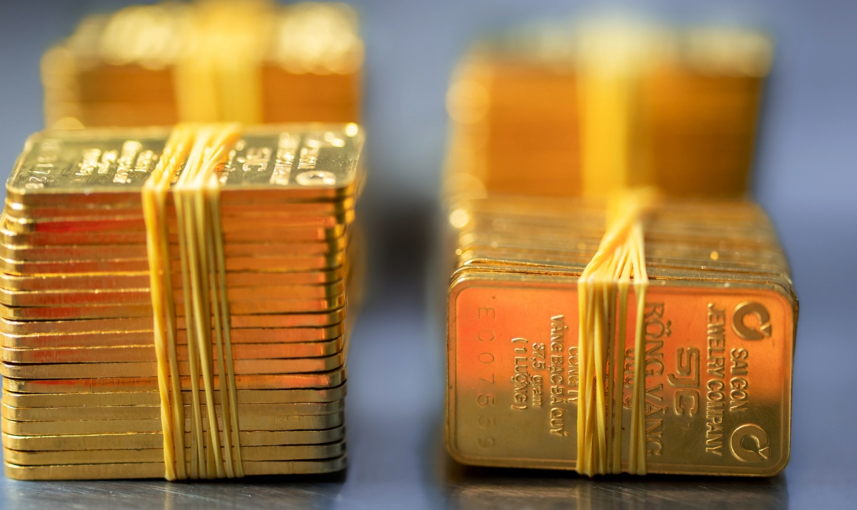 Giá vàng trong nước tăng mạnh theo vàng thế giới