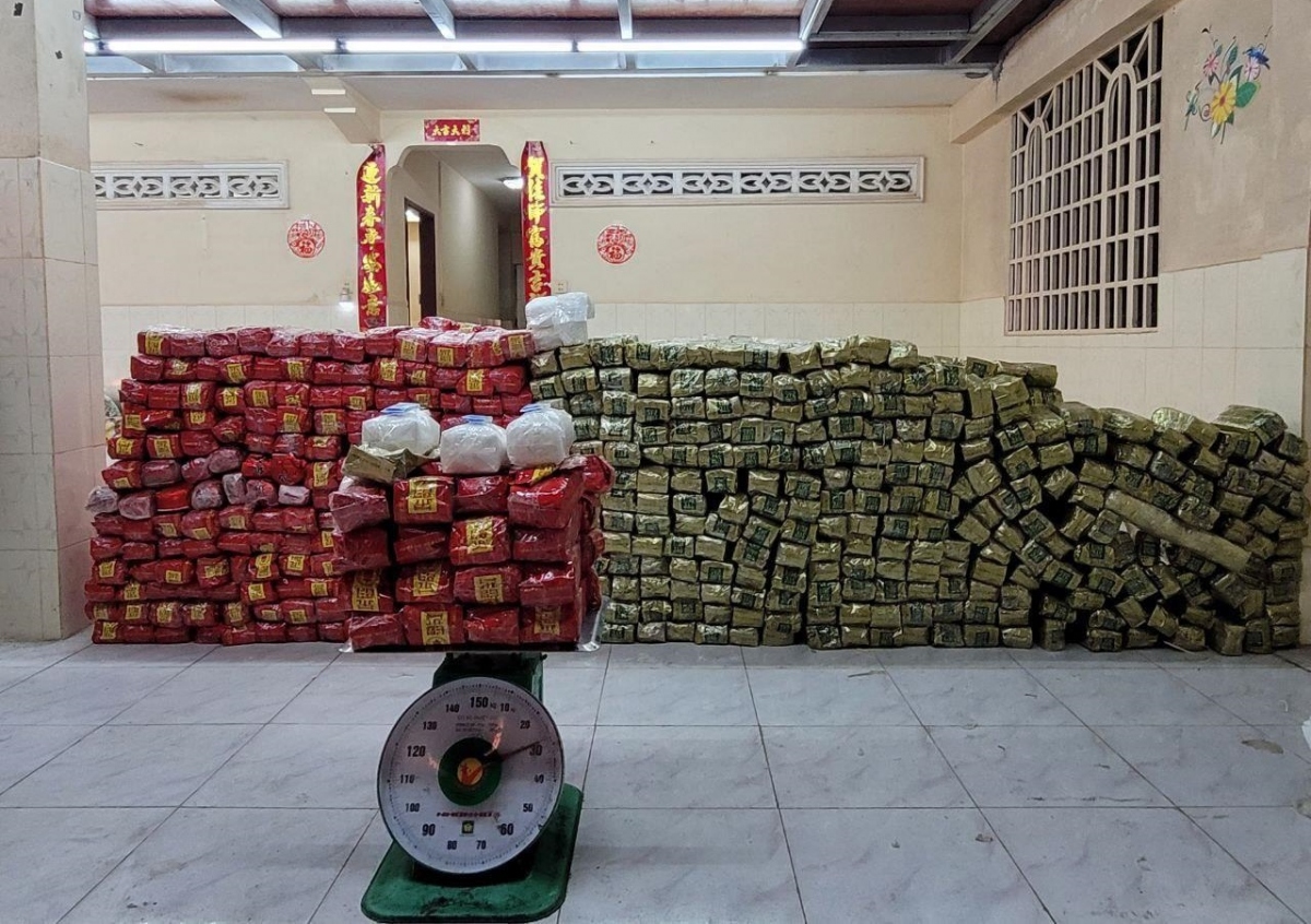 Campuchia tiếp tục thu giữ hơn 900kg ma túy