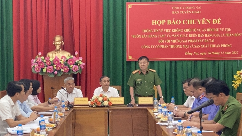 Đồng Nai thông tin về việc không khởi tố vụ phân bón Thuận Phong