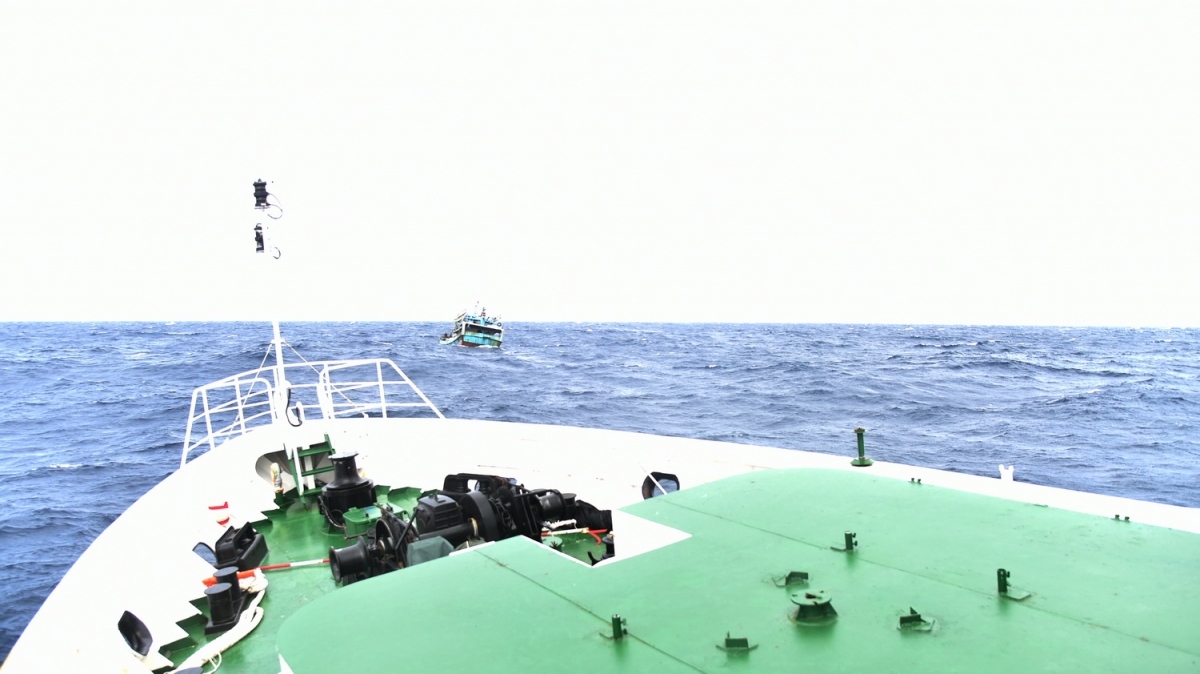 Vùng 3 Hải quân đã tiếp cận tàu cá QNa 91559 bị nạn trên biển