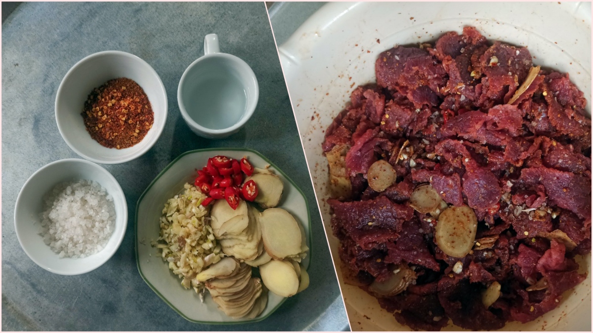 Mẳm thịt bò - món ngon độc lạ của người Thái Tây Bắc