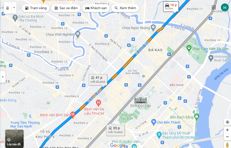 Đường Điện Biên Phủ ở TP.HCM bất ngờ bị Google Maps đổi tên thành Võ Nguyên Giáp