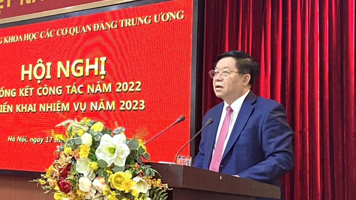 Ông Nguyễn Trọng Nghĩa dự tổng kết công tác Hội đồng khoa học các cơ quan Đảng TƯ