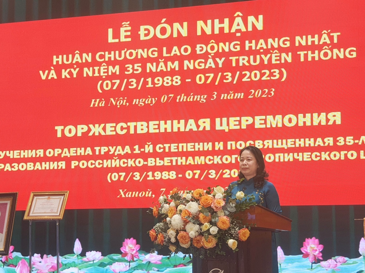 Phó Chủ tịch nước Võ Thị Ánh Xuân dự kỷ niệm ngày truyền thống Trung tâm Nhiệt đới Việt - Nga